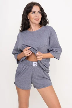 Ciemnoszara Piżama z szortami PURENA