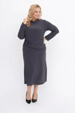 Ciemnoszara Sukienka ENKARTO