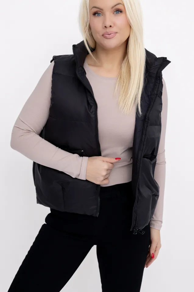 Czarna Kamizelka ocieplana ETAVI