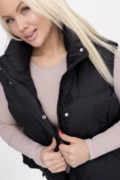 Czarna Kamizelka ocieplana BISHIO