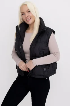 Czarna Kamizelka ocieplana BISHIO