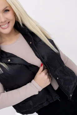 Czarna Kamizelka ocieplana ALERVI