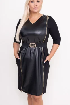 Czarna Sukienka SELENA Wzór 2