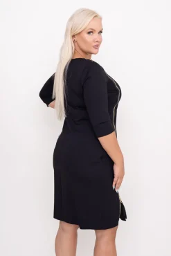 Czarna Sukienka SELENA Wzór 1