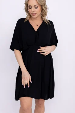 Czarna Sukienka SENUMI