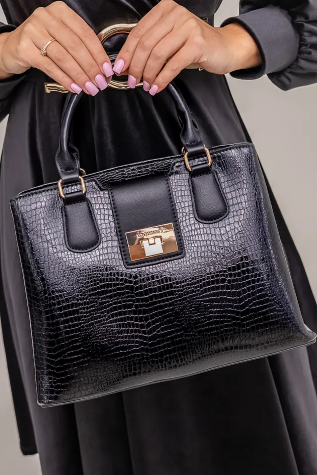 Czarna Torebka FIENE Wzór 1