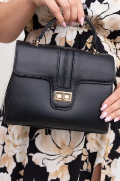 Czarna Torebka typu kuferek LEGUI