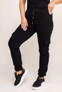 Czarne Spodnie bojówki LENVI