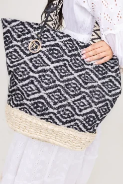 Czarno-biała Torebka UVIZI