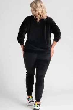Czarny Dres welurowy TELIO