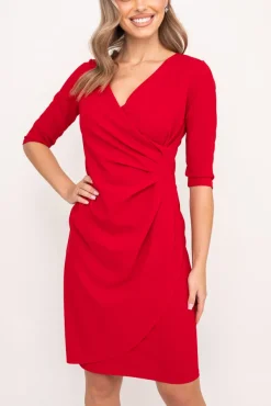 Czerwona Sukienka MAGENTA Plus Size