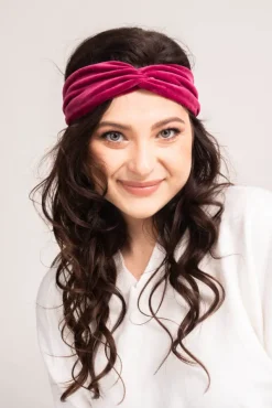 Fioletowa Opaska welurowa CADIO