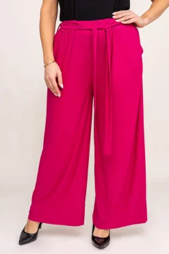 Fuksjowe Spodnie kuloty brokatowe WIGIO
