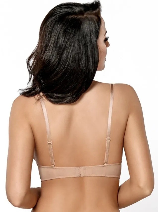G025 biustonosz push up beżowy KOKTAJLOWY