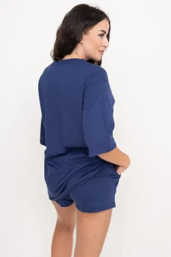 Granatowa Piżama z szortami PURENA