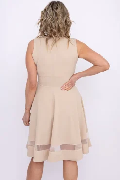 Jasnobeżowa Sukienka LEVERI