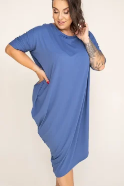 Jeansowoniebieska Sukienka CASUAL FASHION