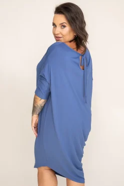 Jeansowoniebieska Sukienka CASUAL FASHION