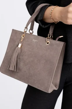 Kawowa Torebka zamszowa LAFERIA