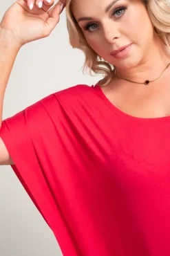 Koralowa Sukienka z frędzlami RIVINO