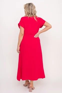 Malinowa Sukienka PIRMENO