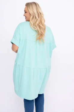 Miętowa Tunika STRIPI