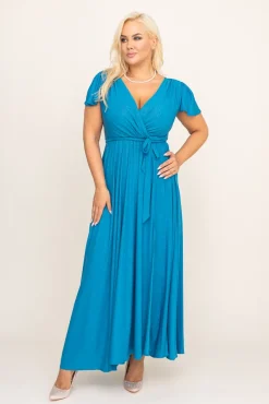 Morska Sukienka brokatowa HESIO