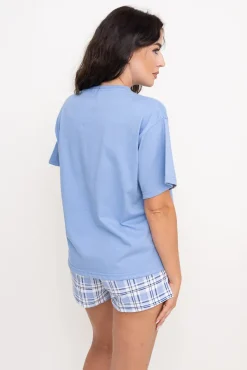 Niebieska Piżama z szortami JOYIN