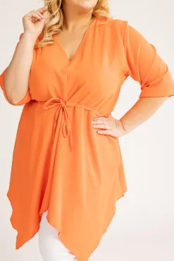 Pomarańczowa Tunika asymetryczna CLARIN