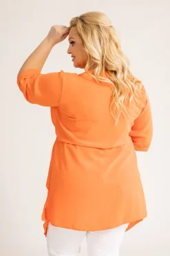 Pomarańczowa Tunika asymetryczna CLARIN