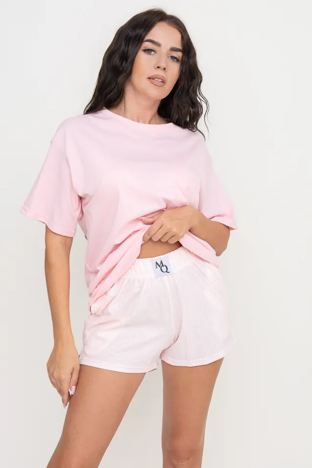 Pudroworóżowa Piżama z szortami JOYIN