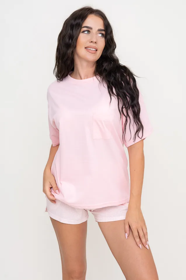 Pudroworóżowa Piżama z szortami JOYIN