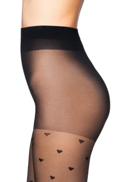 Rajstopy w serca 15 DEN czarne