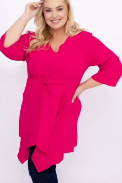 Różowa Tunika asymetryczna CLARIN