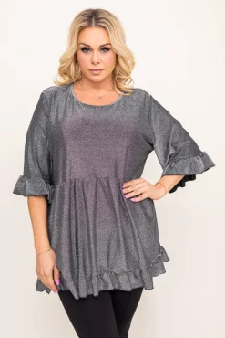 Srebrna Bluzka brokatowa MISTI