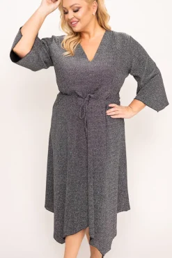 Srebrna Sukienka błyszcząca REZIO