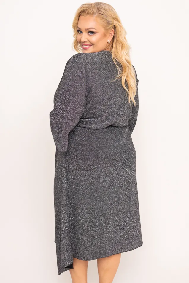 Srebrna Sukienka błyszcząca REZIO