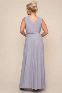 Srebrna Sukienka FIANCO Maxi