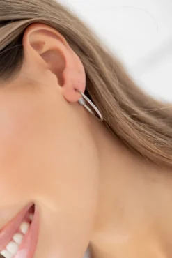 Srebrne Kolczyki stalowe CENVI