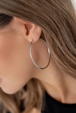 Srebrne Kolczyki stalowe GESTEMI