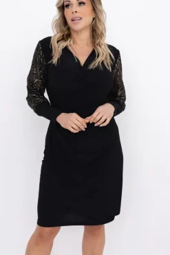 Sukienka z przezroczystymi rękawami KALBI Wzór 5