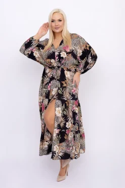 Sukienka z rozcięciem PEIORI Wzór 4