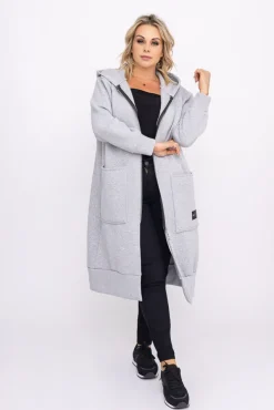 Szara Bluza ocieplana VERMEN