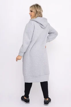 Szara Bluza ocieplana VERMEN