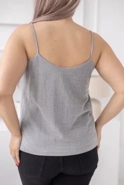Szary Top DONIS Plus Size