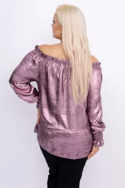 Wrzosowa błyszcząca Bluzka ZOI