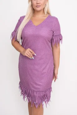 Wrzosowa Sukienka błyszcząca INFLUENCER