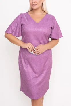 Wrzosowa Sukienka błyszcząca GRIVI