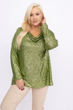 Zielona Bluzka z cekinami BERVINO