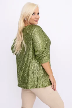 Zielona Bluzka z cekinami BERVINO